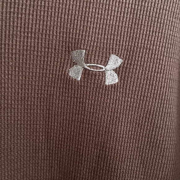 Under Armour Men’s Brown Long Sleeve Waffle Tee - Picture 2 of 4